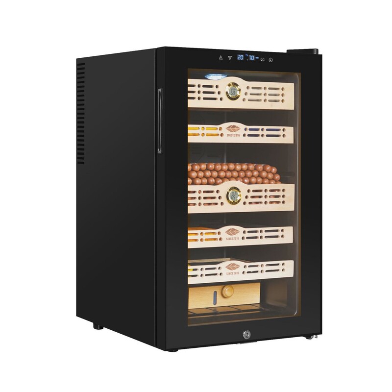 Cigar temperature control wet cabinet semiconductor air-cooled imported cedar wood cigar cabinet 110v 220v export