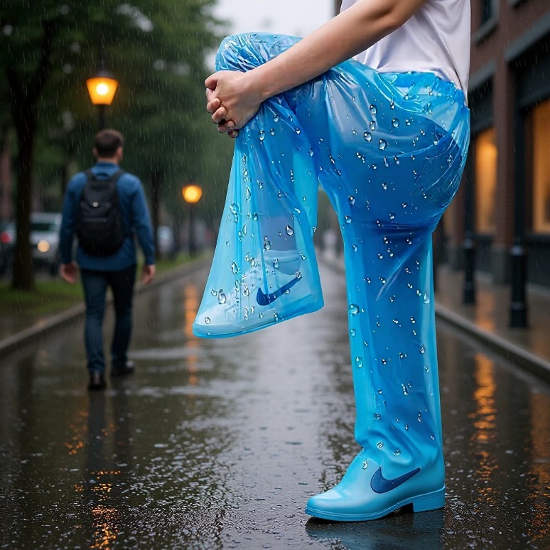 Y^玻璃滑道漂流用分体雨衣雨裤套装防尘防水一次性防护雨裤加厚包