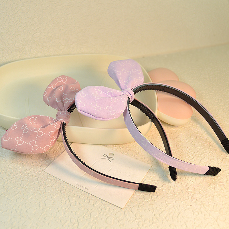 韩版儿童发箍 清新布艺立体兔耳朵女孩头箍女童学生压发卡|ru