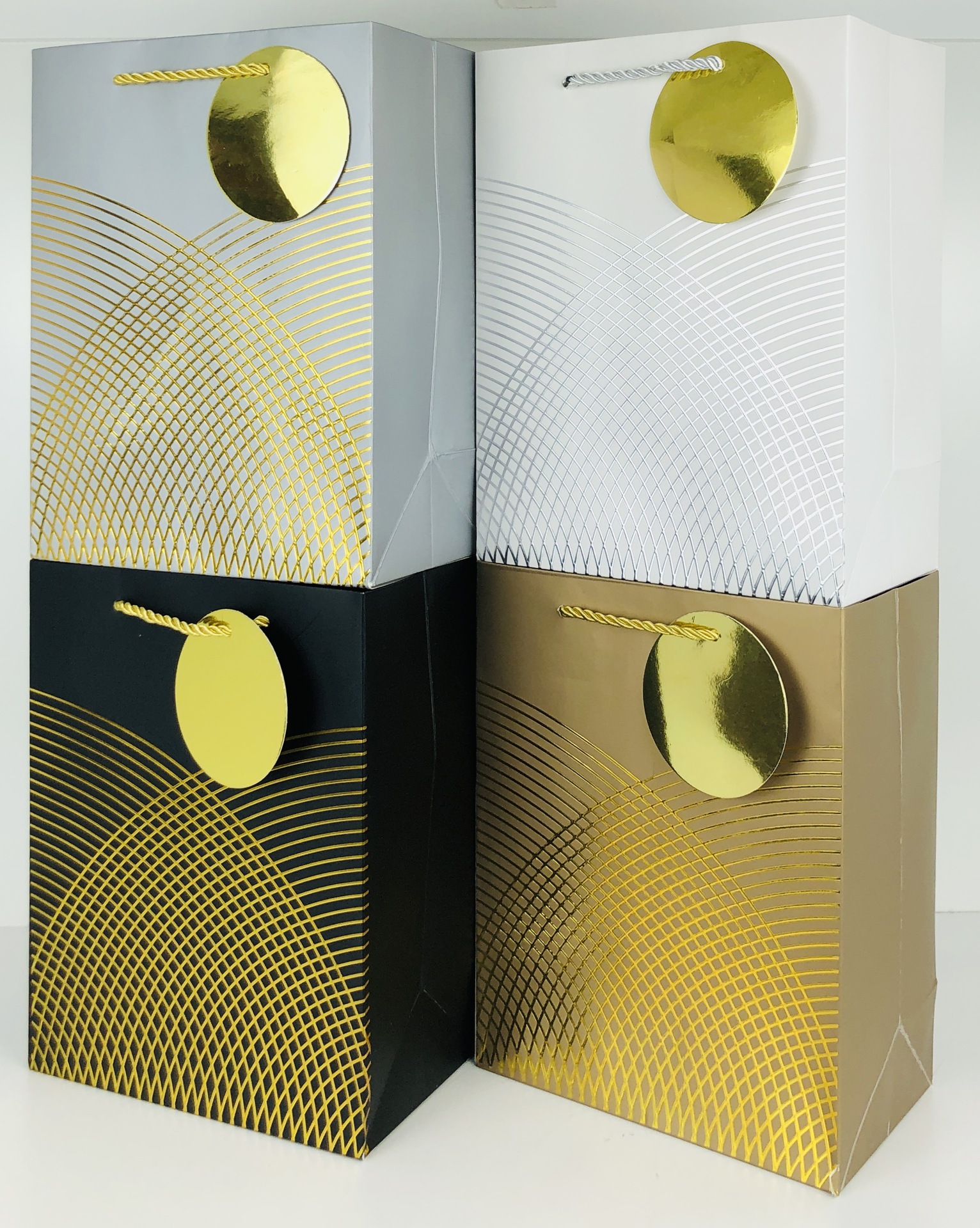 现货烫金带吊卡日常系列手提袋礼品袋购物袋跨境专供