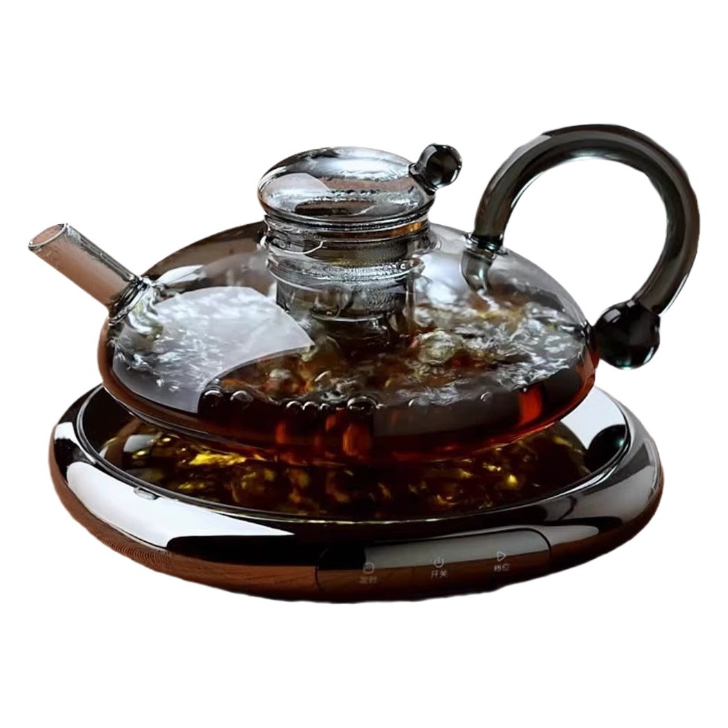 Tetera, vidrio resistente al calor, nueva tetera, té de flores domésticas, separación de agua, estufa de cerámica eléctrica, tetera, juego de té de lujo ligero
