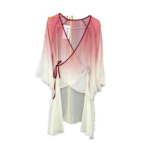 Gradient Tencel Top, dropped shoulder, long sleeve modern dance practice attire for women, performance Sheng Yun dress, adult classical dance silk clothing
