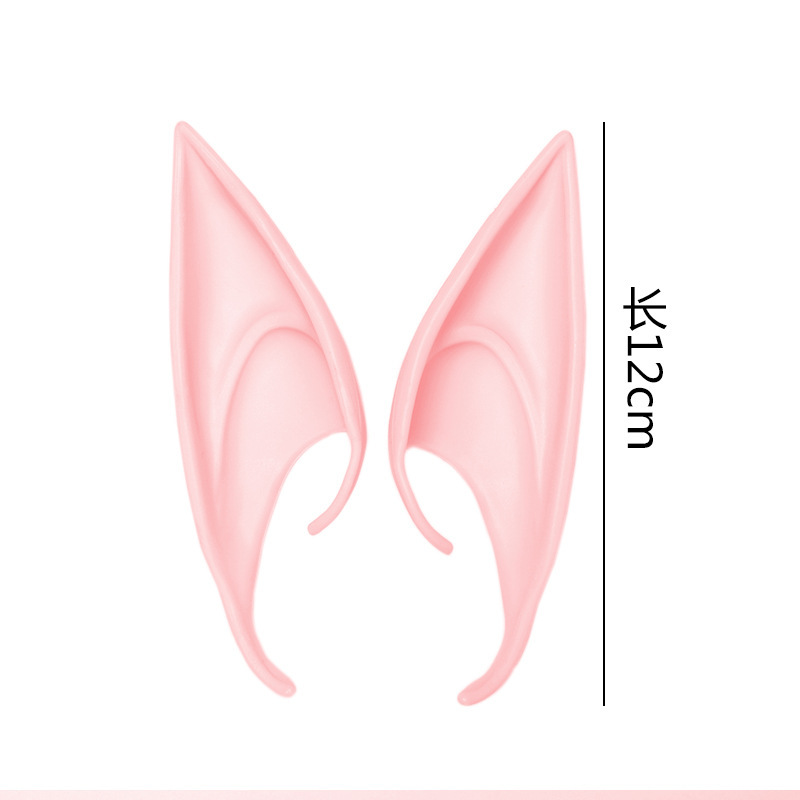 Halloween Elf orejas cómic cosplay ángel orejas falsas cosplay fiesta de baile orejas largas silicona