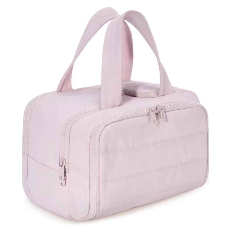 Borsa per il trucco portatile in poliestere alla moda Borsa da viaggio casual Borsa da toilette morbida Borsa da viaggio per set da toeletta Borsa portaoggetti_voghion.com