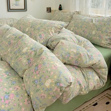 类母婴超软云朵水洗棉四件套学生宿舍三件套床笠床单款床上用品4