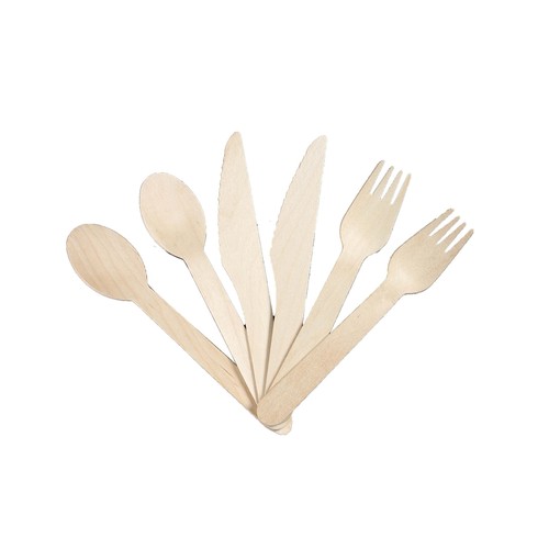 Biodegradable individually packaged disposable wooden cutlery spoon cake dessert spoon ice cream spoon commercial lettering