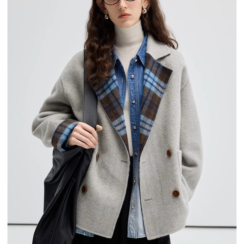 Vega Double-Sided Woolen Outwear Women's Autumn and Winter Small Woolen Outwear