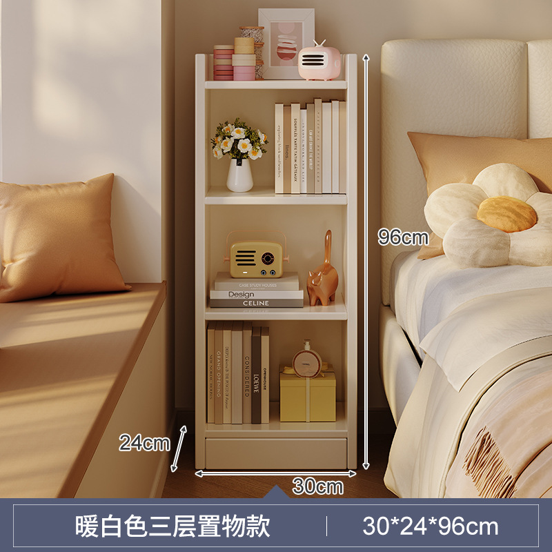 Mini tablero de cabecera muy estrecho pequeño simple de 20 cm de gabinete estrecho de almacenamiento al lado de la cama pequeño gabinete de cabecera del dormitorio estante
