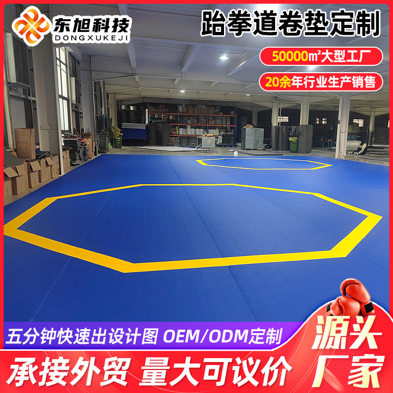Foreign Trade Customized Taekwondo Floor Mat Xpe Martial Arts Boxing Gym Sports Roll Mat Jiu-Jitsu Fighting Training Floor Mat Manufacturer