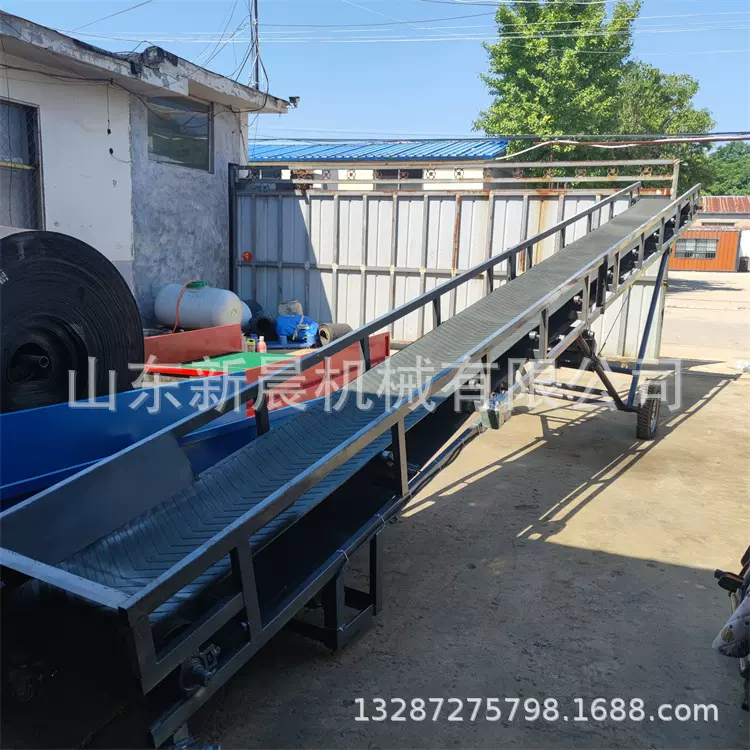 沙子自动扒料机电动升降皮带输送机 移动式取料装车机