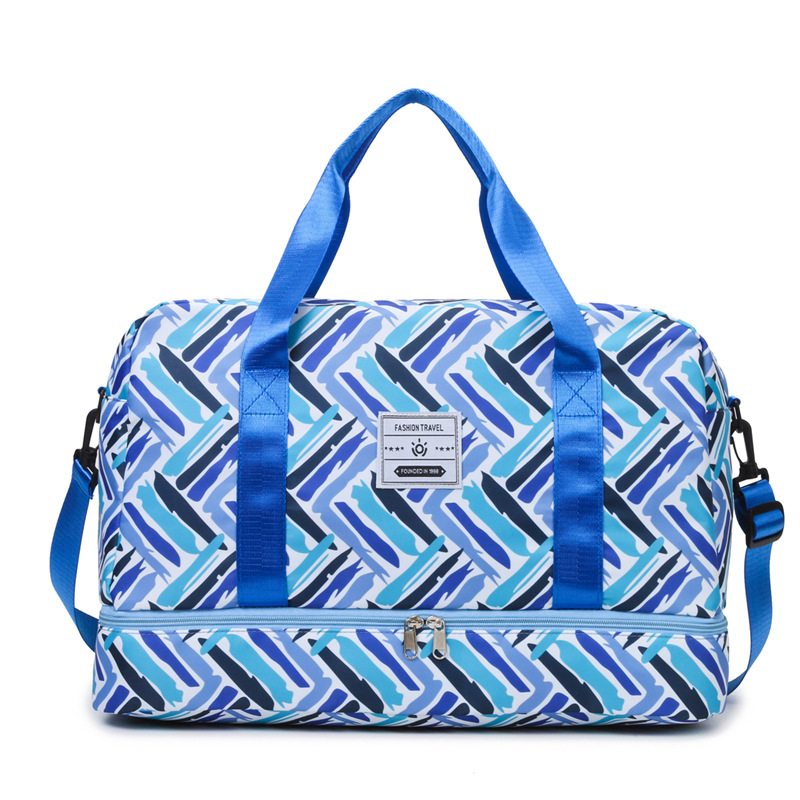 Comercio exterior al por mayor nueva bolsa de viaje portátil de gran capacidad de corta distancia almacenamiento separado en seco y húmedo bolsa de gimnasio de yoga bolsa de equipaje