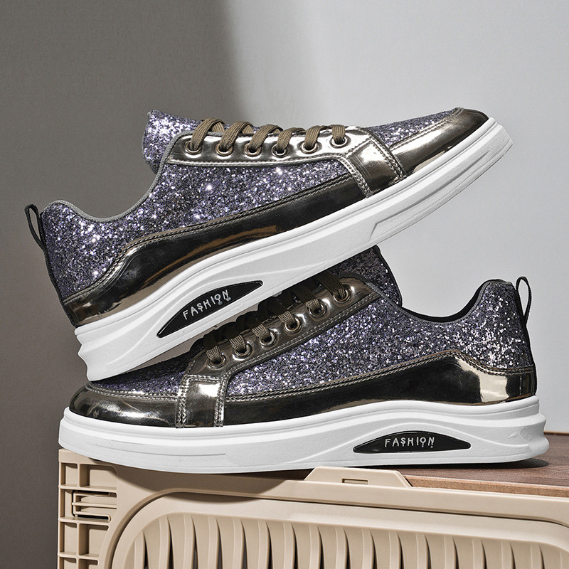 Zapatos de hombre de primavera de 2025 nuevos zapatos de skate coreanos de moda para hombres de moda versátil juvenil de alto valor de cara zapatos de moda casuales