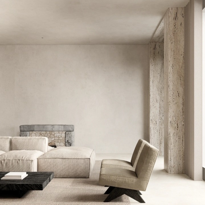 加工ding制微水泥墙地一体米白色诧寂风艺术漆墙面材料包工包料