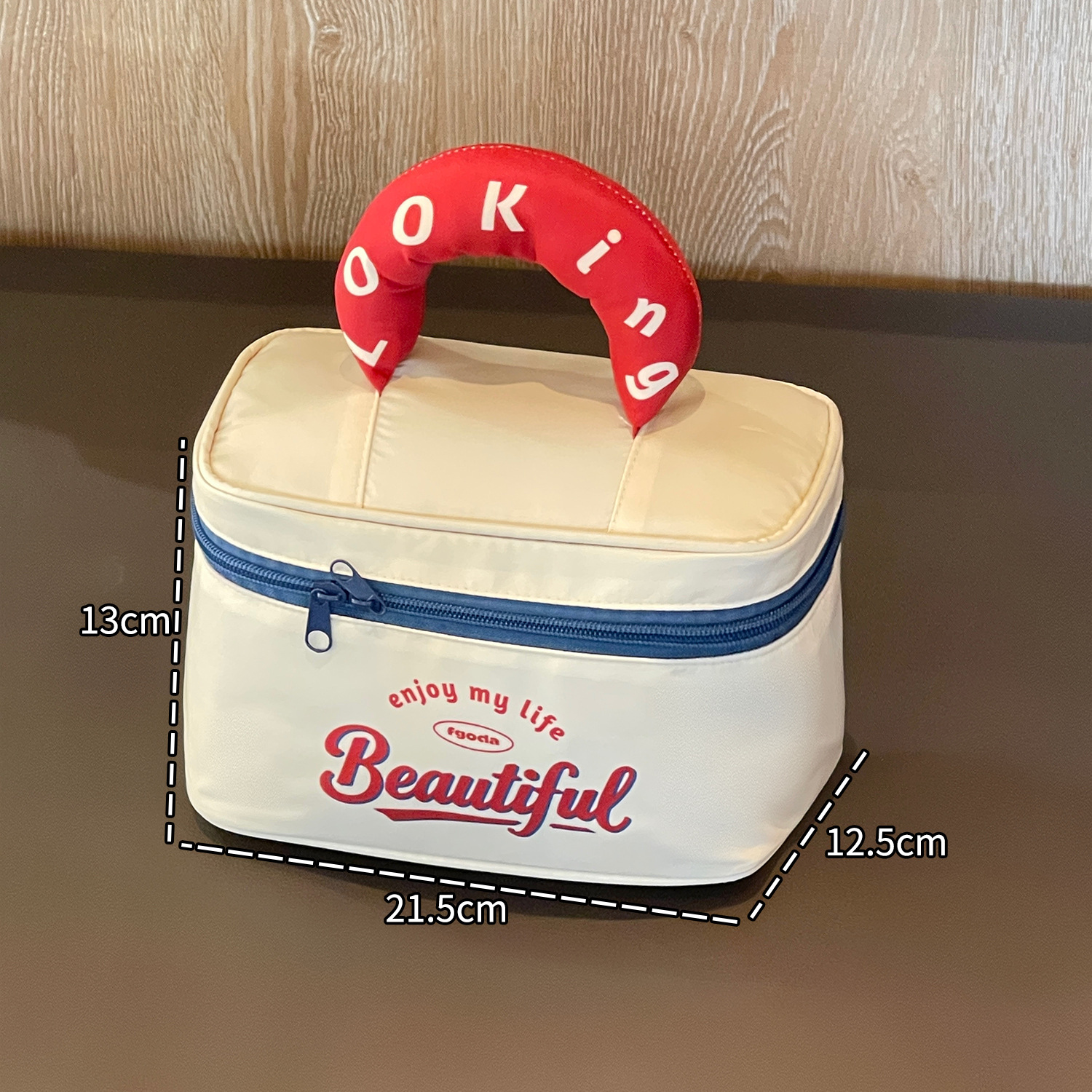 Bolsos de maquillaje de mano Retro - blanco