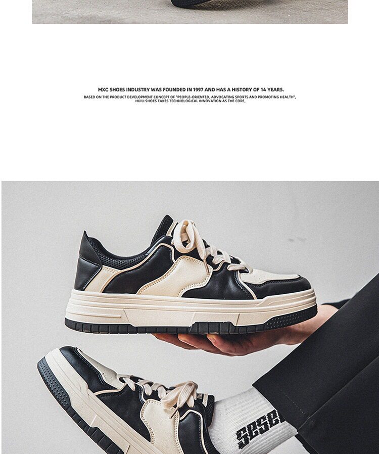 Giày thể thao nam sneaker cổ thấp đế bằng kiểu Mỹ thời trang — K88 m màu nâu, K88 m màu đen chi tiết 9