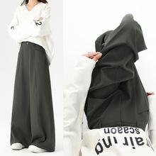 【新款热卖】时尚休闲裤女秋季高腰垂感宽松阔腿裤子女款秋西装裤