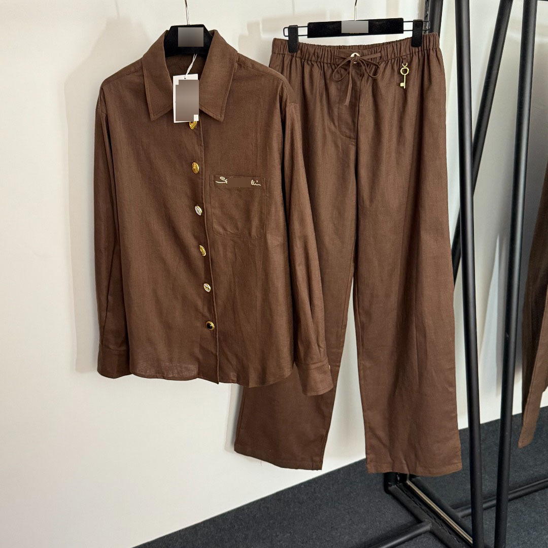 Kətan kostyum dəsti: uzunqol köynək və şalvar