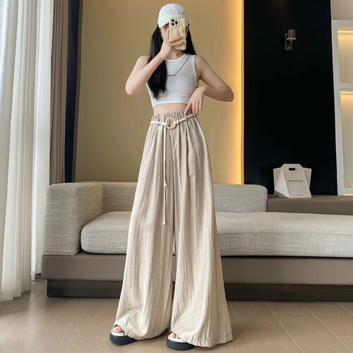 Summer new style slimming culottes, long drooping casual wide-leg pants, large size pants, fat mm meat-covering Yamamoto pants skirt