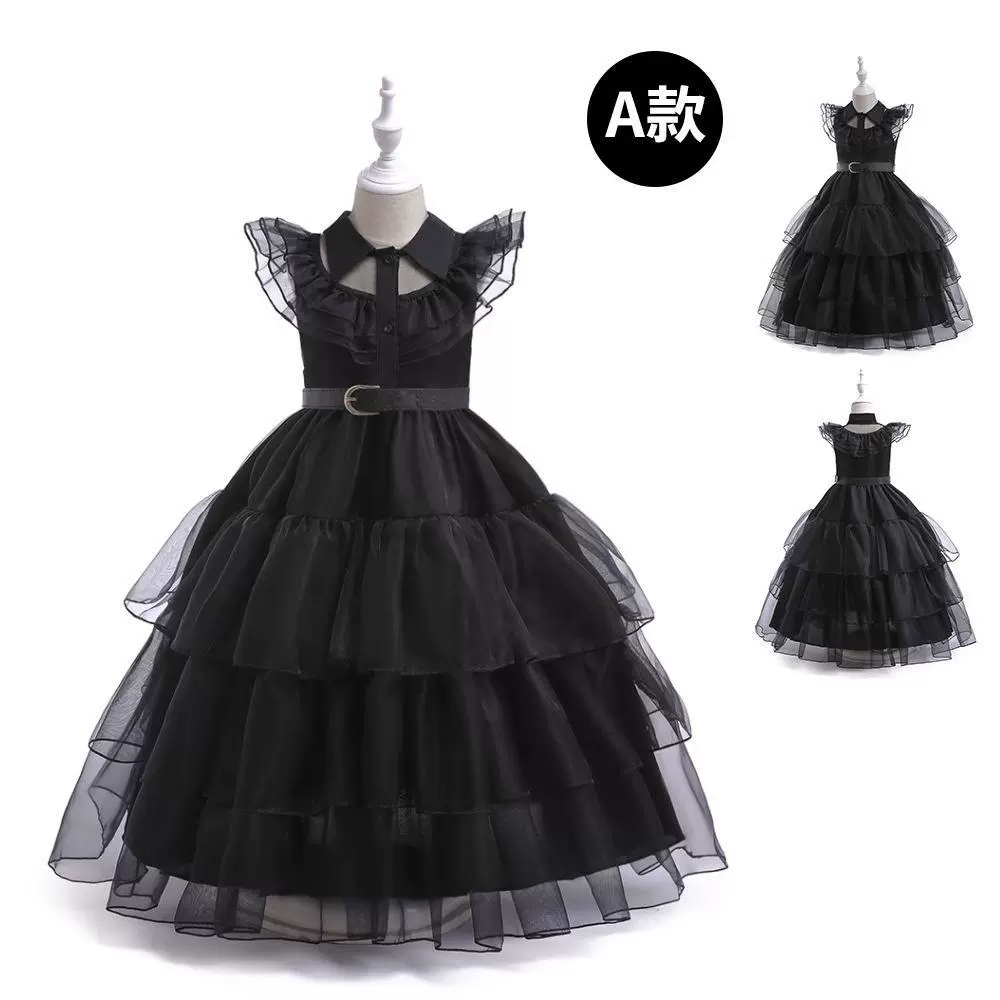 Amazon Внешняя торговля девушки высокого класса подиум костюм Adams's cosplay черное длинное платье вечернее платье