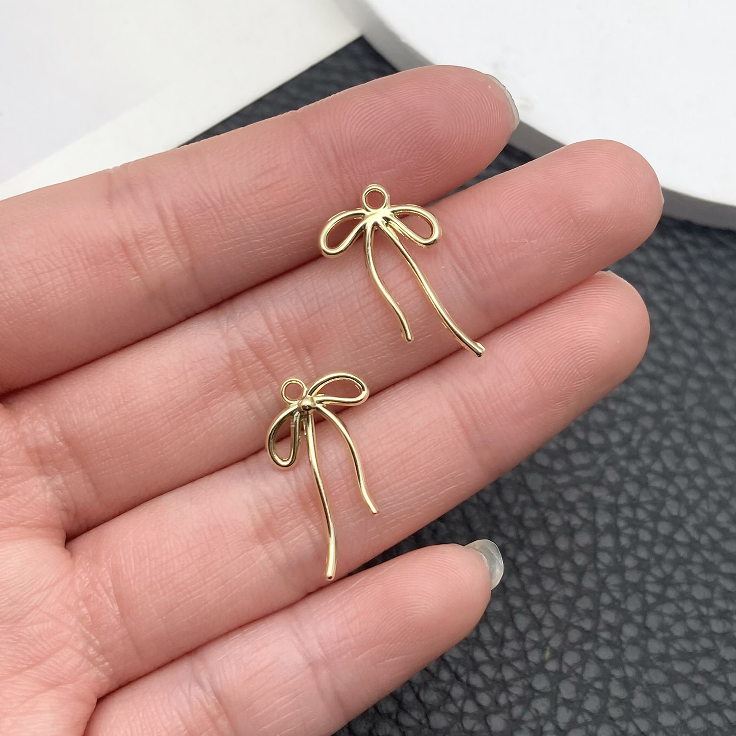 21398-DL-KC金保色锌合金蝴蝶结20x12mm-0.