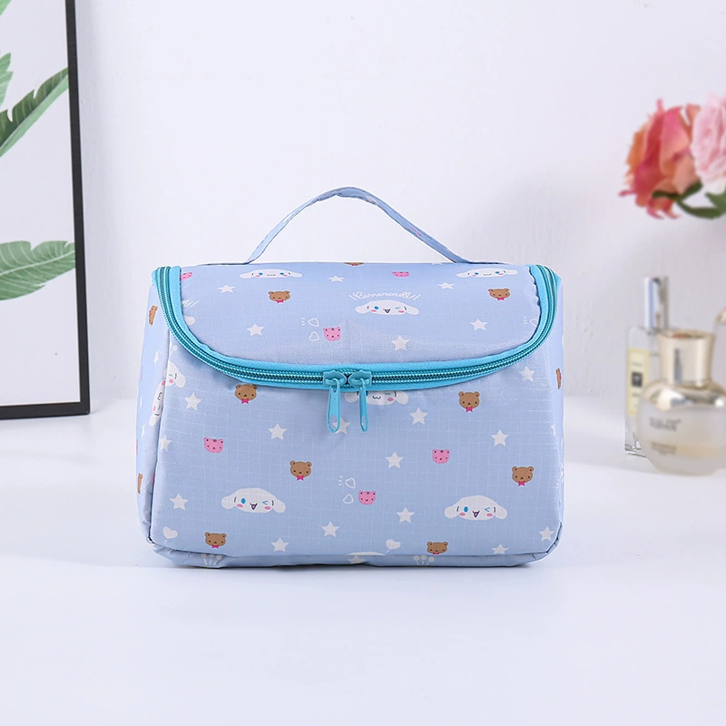 Cartoon Handheld Organizer Bag for Travel with Zipper in Various Cute Colors and Patterns
