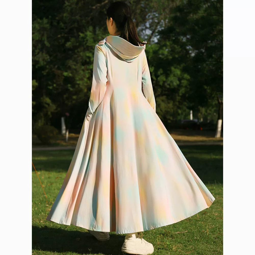 Солнцезащитная одежда Song Yi в том же стиле для женщин, новинка 2023 года, летняя оригинальная пряжа, длинная одежда для всего тела с защитой от ультрафиолета UPF50 + солнцезащитная одежда