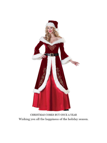 Santa Claus costume for couples (male and female) - Green Monster Mr. Green performance Christmas dress for Christmas