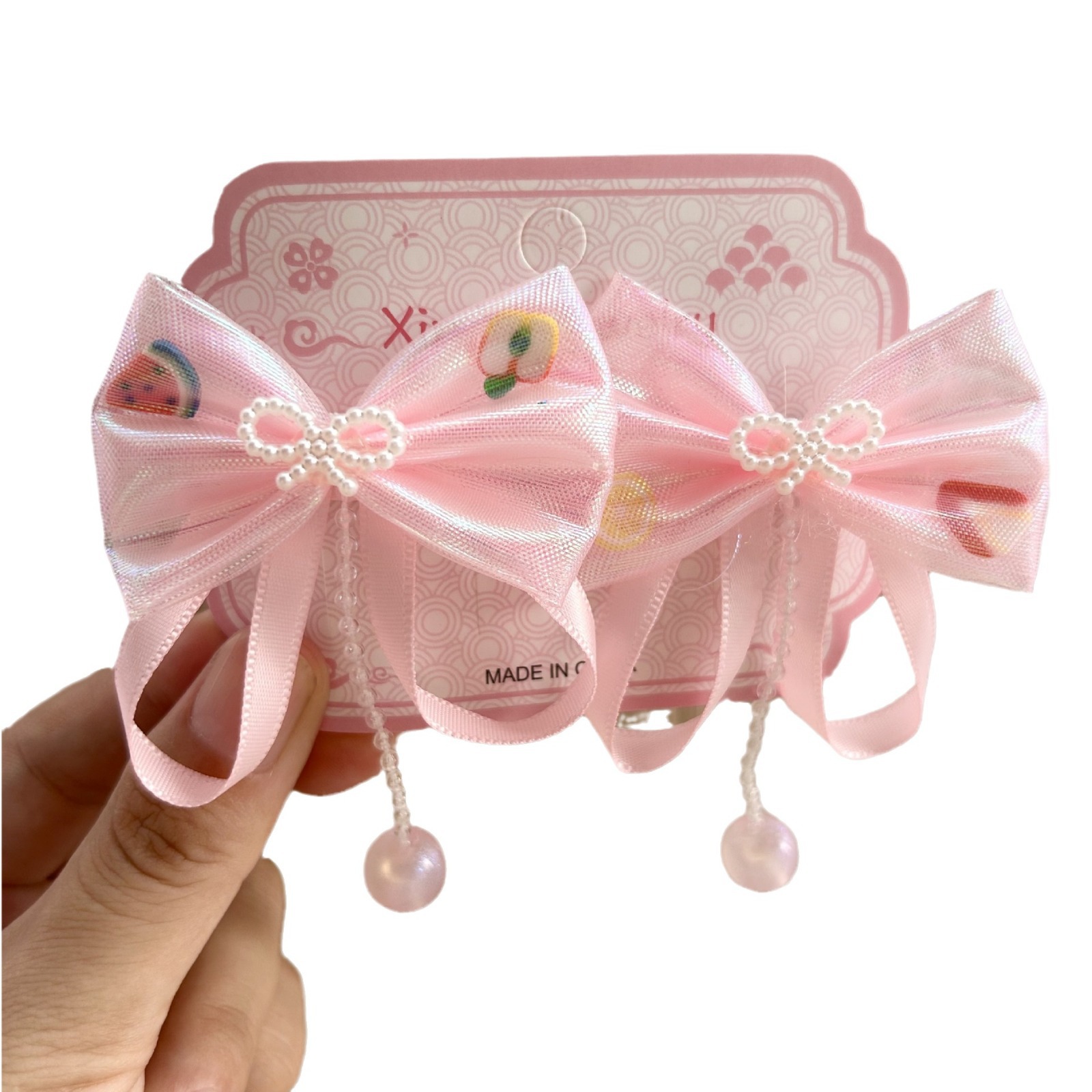 Nuevo estilo chino clip de cabello para niños niñas vestidos chinos adornamiento de cabello princesa antiguo arco pares clip de bordilla tarjeta pequeña