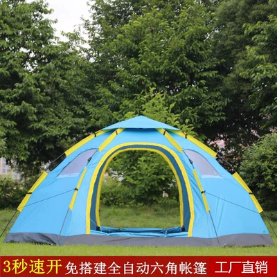Çadırlar bill layer family tent beach - blue-6-8-people-with-two-doors-and-four-windows-5-8-people