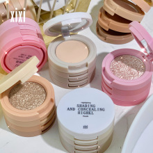 xixi深雾芙圆综合四层夹心便当眼影 爆闪珠光哑光修容侧影大地色