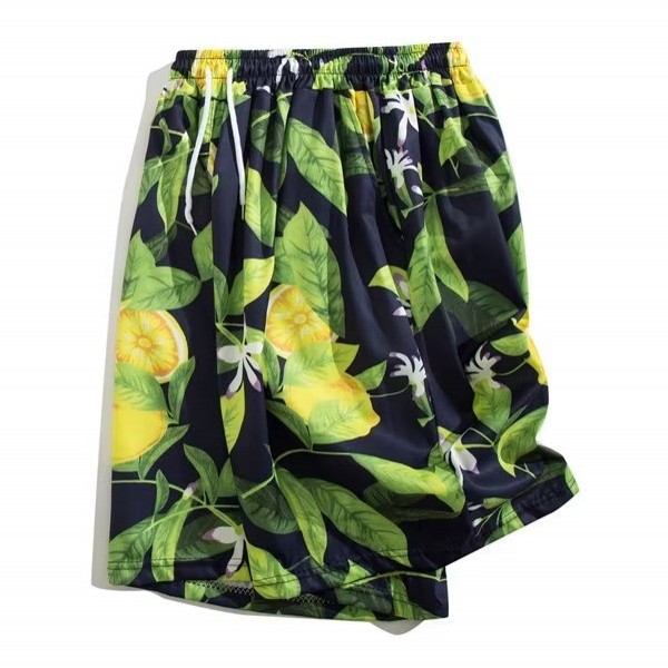Pantaloncini da mare uomo stampati con taglio dritto estivi_voghion.com
