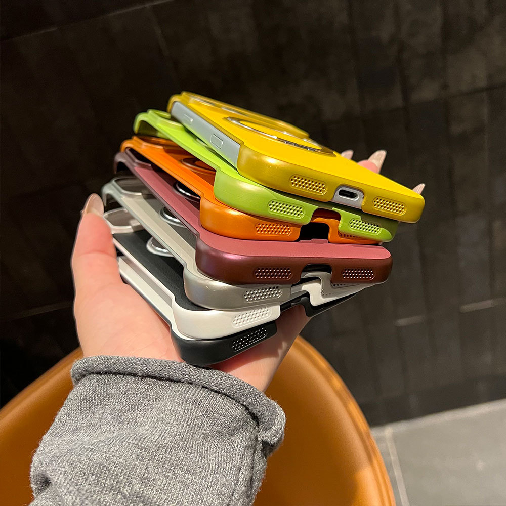Custodia protettiva ultra sottile senza cornice, compatibile con iPhone 17, Huawei e Xiaomi, con adesivi in pelle e supporto._voghion.com