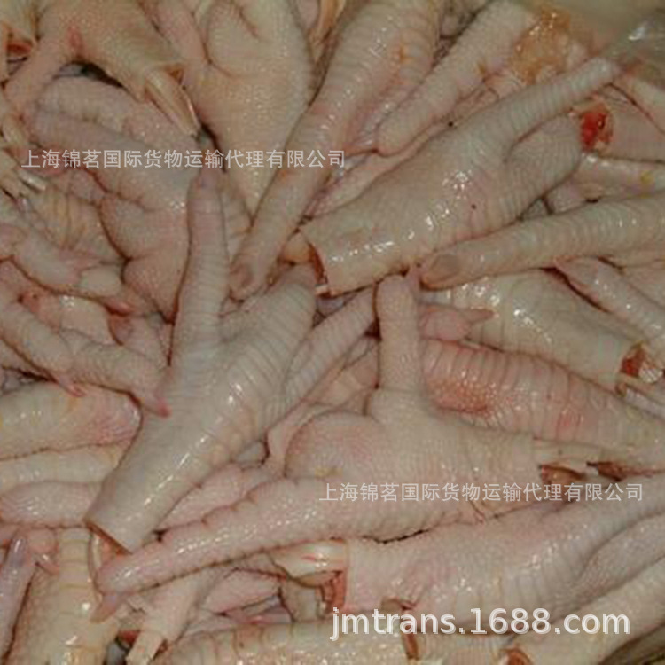 进口冷冻鸡爪清关拖车及冷链物流