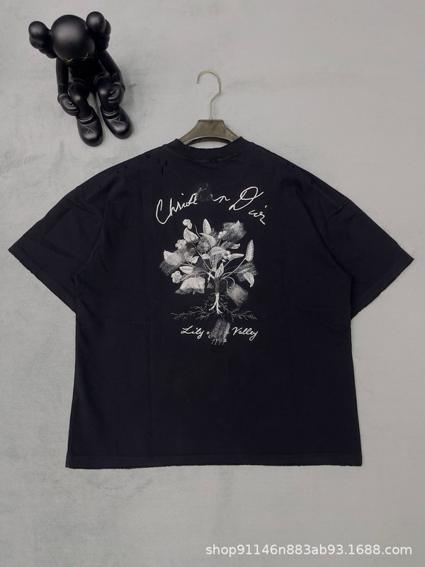 2025 女性の新しい夏のラウンドネック純粋な綿半袖カジュアル男性と女性のルーズ Tシャツ半袖女性の Tシャツ|undefined