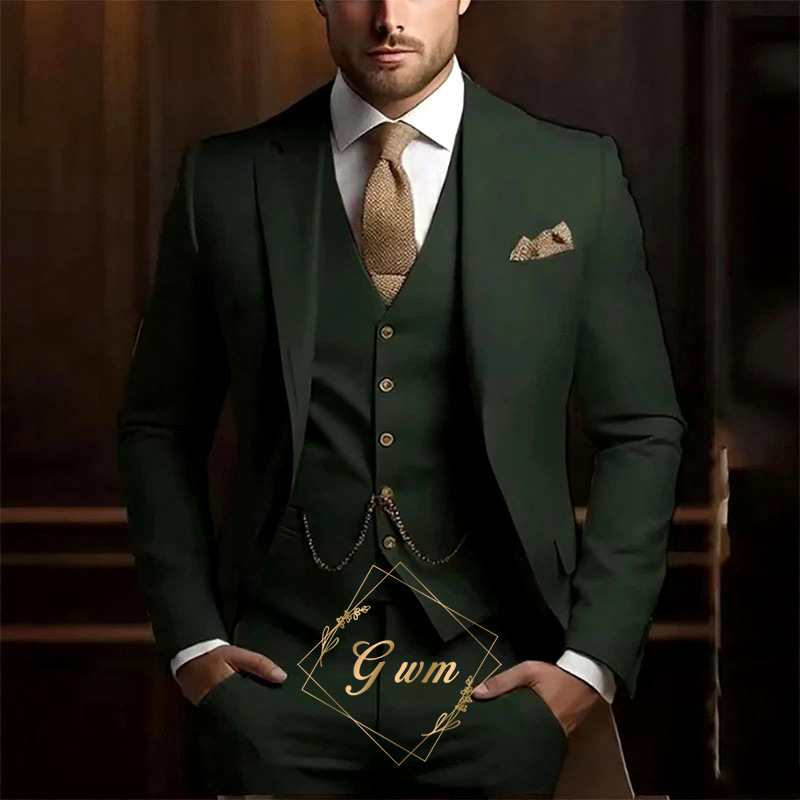 (Cross-border trading), suit, set, dress for events, high-quality style, 3 piece set, European style 4