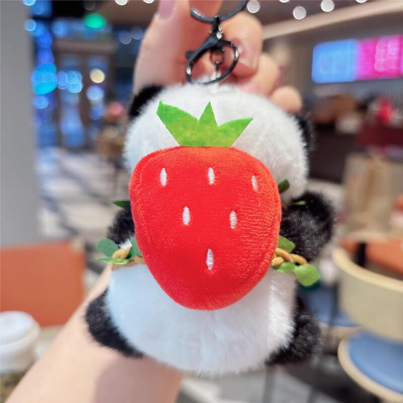 创意萌宠毛绒公仔钥匙扣熊猫小兔玩偶公仔娃娃机礼品情侣包包挂件|undefined