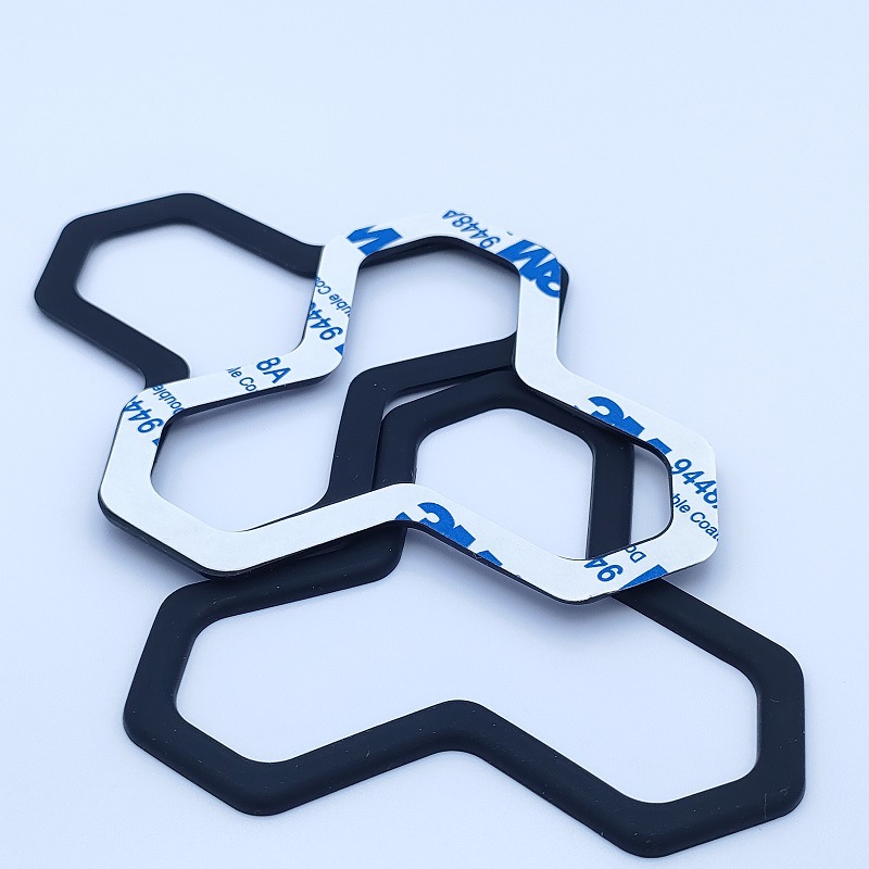 耐温背胶硅胶垫圈 电器自粘密封胶垫 防滑软胶缓冲垫片耐高温脚垫