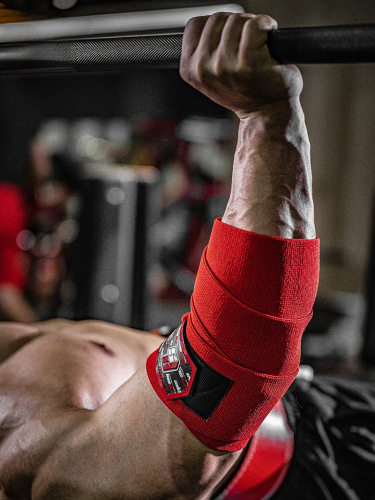 PROSUPPS Fitness Elbow Wrist Straps for Men, Wrapping Elastic Band, Heider Powerlifting Bench Press Deadlift Guard