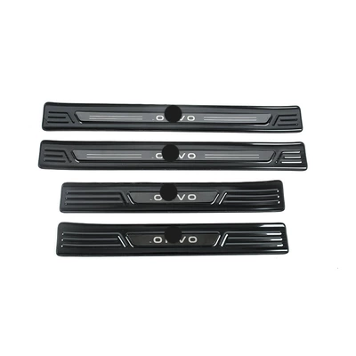 Threshold Strips Modified Welcome Pedal – Dekorativ pedal başlıqları - 4-pieces-of-outer-sill-strips-stainless-steel-black-titanium-brushed-suitable-for-2025-ledao-l90