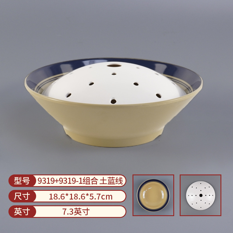 怀旧复古三六九地摊市井火锅餐具碗碟耐摔密胺盘子商用歪胖子同款|undefined