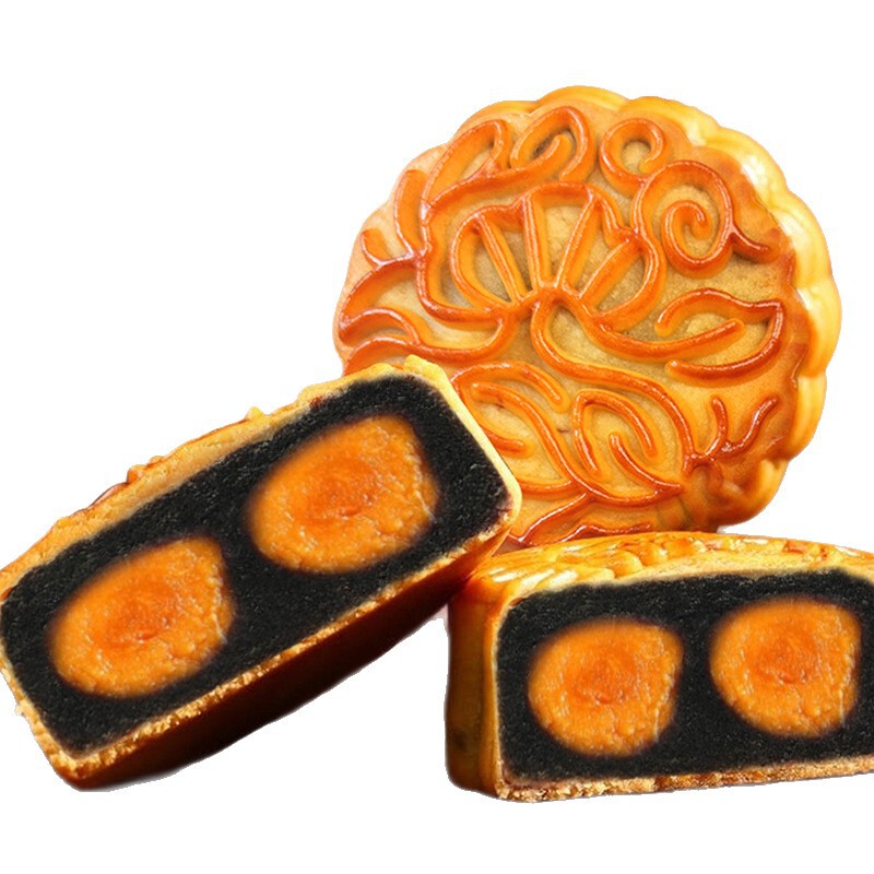 厂家批发广式黑芝麻蛋黄月饼多口味中秋团购送礼礼盒包装新鲜现发|undefined