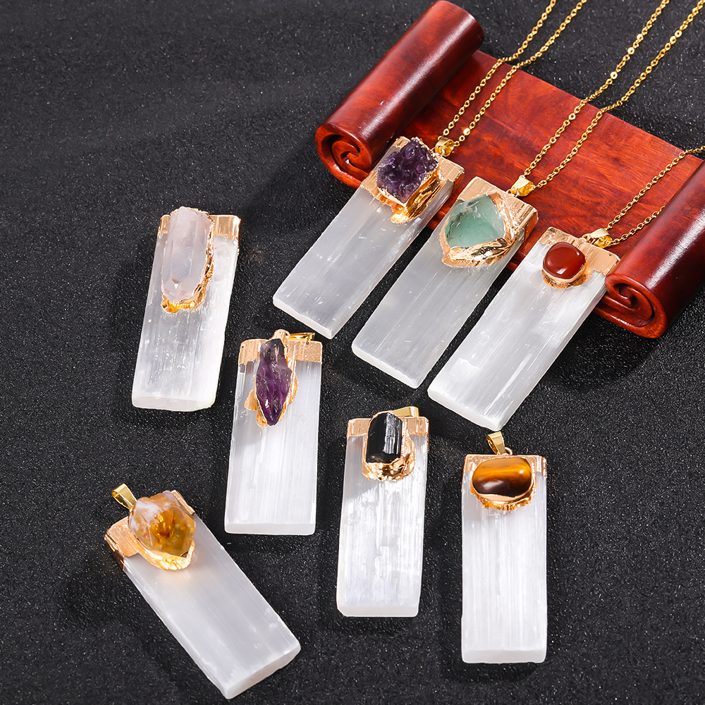 Simple Style Color Block Natural Stone Charms display picture 4