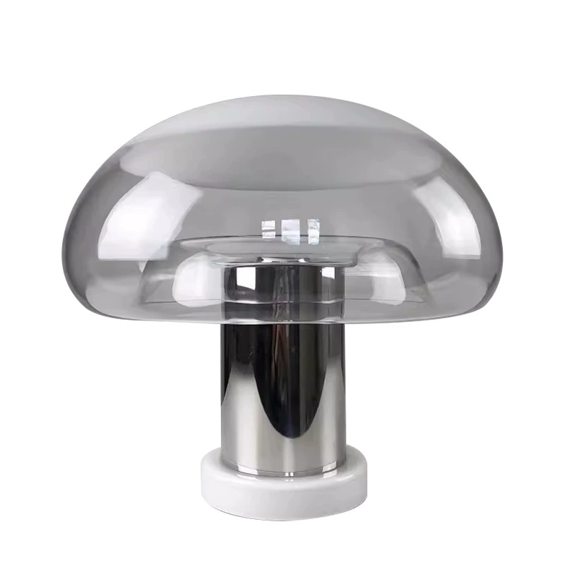 Glass table lamp — Scandinavian modern bedside lamp, warm light, button switch, multiple sizes