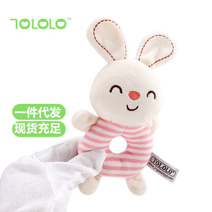 TOLOLO baby toy hand-held rattle rabbit can bite newborn plush soothing baby toy manufacturer