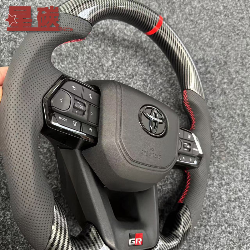 LC埃尔法80系海拉克斯hilux兰德酷路泽皇冠 碳纤维碳纤维方向盘
