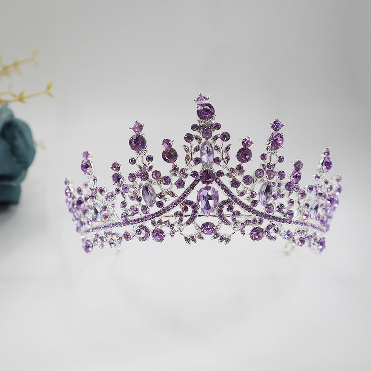 Coronas populares europeas y americanas, corona de princesa, corona de boda con diamantes de imitación, corona de cristal para novia, diadema para el cabello.