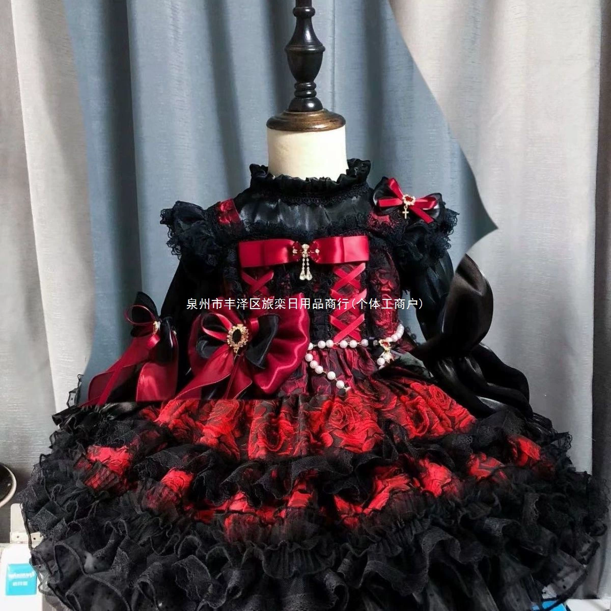 Платье маленькой злой принцессы на Хэллоуин, волшебный костюм вампира, детское платье Лолиты для девочек, осеннее платье Лолиты