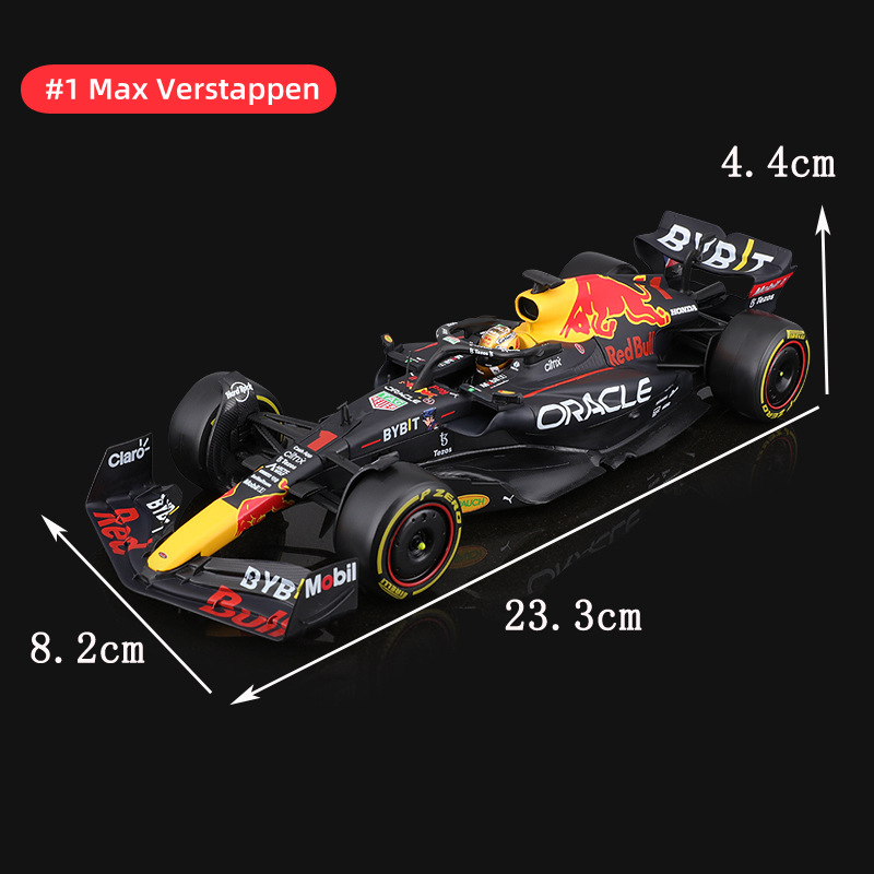 Bimeigao F1 modelo de carreras de aleación de metal 1:24 Red Bull RB18 modelo colección tire modelo de coche de simulación