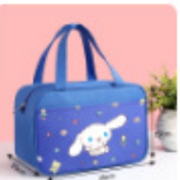 Bolsa de almuerzo con aislamiento de papel de aluminio de gran capacidad, con dibujos animados, para estudiantes masculinos y femeninos, bolsa de almuerzo portátil, bolsa de almacenamiento portátil