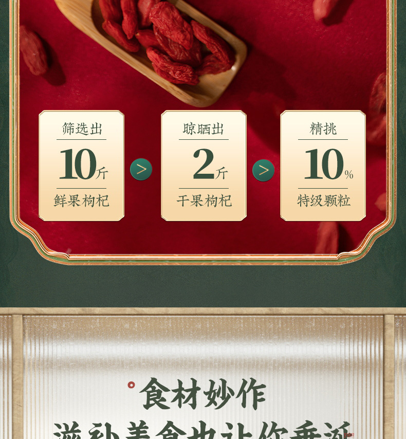 Ningxia Premium Goji Berries Dried Wolfberry Gou Qi Zi 250g x 2 Jars preparation